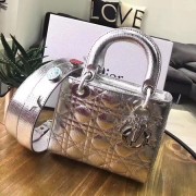 Dior lucky badges Original sheepskin Tote Bag 88034 silver HV06537Tk78