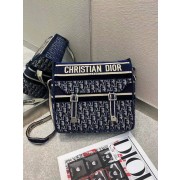 Dior Oblique Embroidery DIORCAMP BAG M1291 Blue HV03400ea89