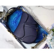 Dior SADDLE-TAS VAN KALFSLEER M0446C dark blue HV00786jo45