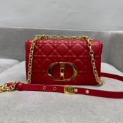 Dior SMALL DIOR CARO BAG red Soft Cannage Calfskin M9241 HV04482iZ66