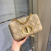 Dior SMALL DIOR CARO BAG Soft Cannage Calfskin M9241 apricot HV07429nU55