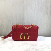 Dior SMALL DIOR CARO BAG Soft Cannage Calfskin M9241 red HV11686Dq89