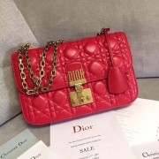 DIORADDICT FLAP BAG IN RED CANNAGE LAMBSKIN M5818 HV03350qM91