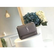 Fake 1:1 Yves Saint Laurent Original Leatehr mini Shoulder Bag 8004 Grey HV04837YK70