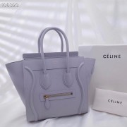 Fake CELINE MICRO LUGGAGE HANDBAG IN LAMINATED LAMBSKIN 167793-19 HV00958GR32