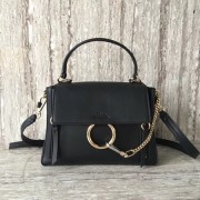 Fake CHLOE Faye Tote Bag Calfskin Leather 03375 black HV03668Hj78