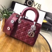 Fake Dior lucky badges Original sheepskin Tote Bag 88034 red HV09739kw88