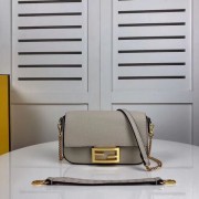 Fake Fendi BAGUETTE leather bag F2467 beige HV11908GR32