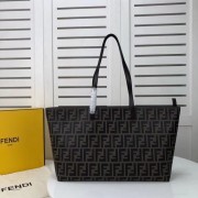 Fake FENDI Shopper canvas bag F8008 brown HV02416lF58