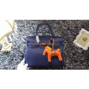 Fake Hermes Birkin 30CM tote bags litchi leather H30 royal blue HV01583eZ32