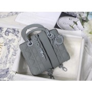 Fake LADY DIOR MY ABCDIOR BAG Gray Ultramatte Cannage Calfskin M0538SLOI HV00870uQ71