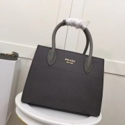 Fake Prada Calf leather bag 1BA050 grey&white HV01965uQ71