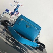 Fake Prada Saffiano leather shoulder bag 2VH063 blue HV08530EQ38