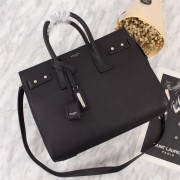 Fake SAINT LAURENT Sac de Jour Slouch small grained leather 5711 black HV01810QF99