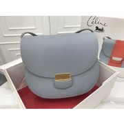 Fashion Celine Compact Trotteur Cattle leather Shoulder Bag 1269 light gray HV10289OM51