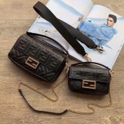 FENDI BAGUETTE Mini Shoulder Bag 8BS017 black HV07886ff76