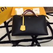 Fendi BY THE WAY Bag Calfskin Leather 55208 Black&Yellow HV01493nQ90