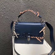 FENDI Kan I Leather Shoulder Bag 13136 Royal Blue HV04499Kn56