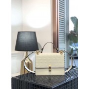 FENDI Kan I Leather Shoulder Bag 8BT283A white HV07996Zw99