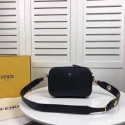 Fendi MINI CAMERA CASE Black leather bag 8BS019A HV00247Pu45