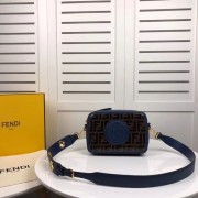 Fendi MINI CAMERA CASE Multicolor canvas bag 8BF097 blue HV00906np57