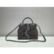 Fendi MINI PEEKABOO Handbag asphalt-grey pytho 8BN244K HV02617Rk60