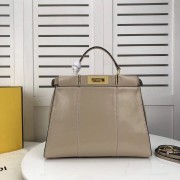 FENDI PEEKABOO ICONIC cream leather bag F0837 HV02676wv88