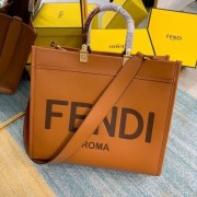 FENDI SUNSHINE MEDIUM brown leather shopper 8BH386A HV11794lU52