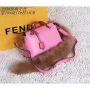 Fendi tote bags calfskin leather 2350 cherry powder HV01133Hn31