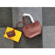 Goyard Calfskin Leather Mini Tote Bag 6782 Wine HV03179fw56