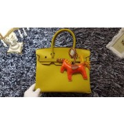 Hermes Birkin 30CM tote bags litchi leather H30 lemon HV01801su78