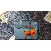 Hermes Birkin 30CM tote bags litchi leather H30 light blue HV06897tQ92