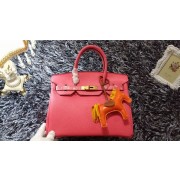 Hermes Birkin 30CM tote bags litchi leather H30 pink HV09408Oj66