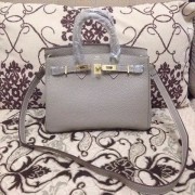 Hermes Birkin H25 litchi grain gray HV04165rd58