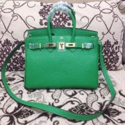 Hermes Birkin H25 litchi grain green HV00276uk46