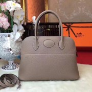 Hermes Bolide Original Togo leather Tote Bag HB31 grey HV06249hc46