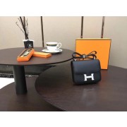 Hermes Constance Original Leatehr mini Shoulder Bag 8006 black HV10548Yv36