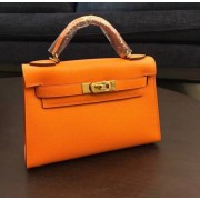 Hermes Kelly 20cm Tote Bag Original Leather KL20 orange HV03678Ea63