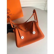 Hermes Lindy togo Original Leather Shoulder Bag 5086 orange HV01682gE29