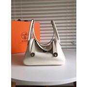 Hermes Lindy togo Original Leather Shoulder Bag 5086 white HV02882tQ92