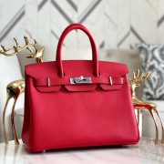 Hermes original Epsom Leather HB35O red&silver Metal HV05497fo19