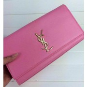 High Quality 2015 Yves Saint Laurent new model clutch 30210 pink HV06821BH97