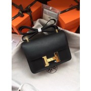 High Quality Imitation Hermes Constance Bag Epsom calfskin H0713 black HV06185Vu82