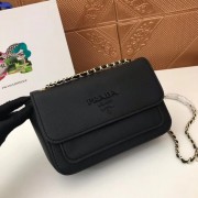 High Quality Prada Calf leather shoulder bag 3011 black HV11201BH97