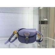 High Quality SMALL DIOR BOBBY BAG Gray Box Calfskin Gray Box Calfskin M9317 blue HV00010pR54