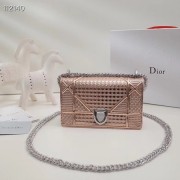 Hot Dior DIORAMA leather Chain bag S0328 light gold HV00928io40