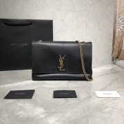 Hot Yves Saint Laurent Double Skin Use Original Leather Shoulder Bag Y553804 Black HV02974cT87