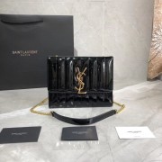 Imitation 1:1 Yves Saint Laurent Patent Original Leather Shoulder Bag Y554125 Black HV07387LT32