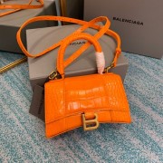 Imitation Balenciaga Hourglass XS Top Handle Bag 28331S orang HV04326SU58