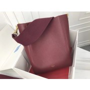 Imitation Celine Seau Sangle Original Calfskin Leather Shoulder Bag 3370 Wine HV00888ye39